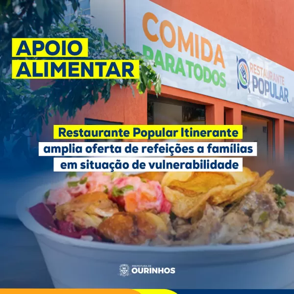 Prefeitura lança Restaurante Popular Itinerante e amplia acesso a refeições a um custo de R$ 2,00 em Ourinhos