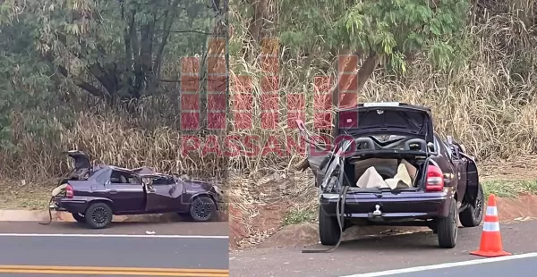 Veículo capota na Mello Peixoto em Ourinhos