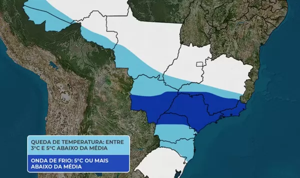 Nova onda de frio avança pelo Brasil a partir desta semana, alerta Climatempo