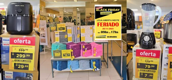 Pernambucanas de Ourinhos abre no feriado e reforça promoção do Esquenta Black Friday