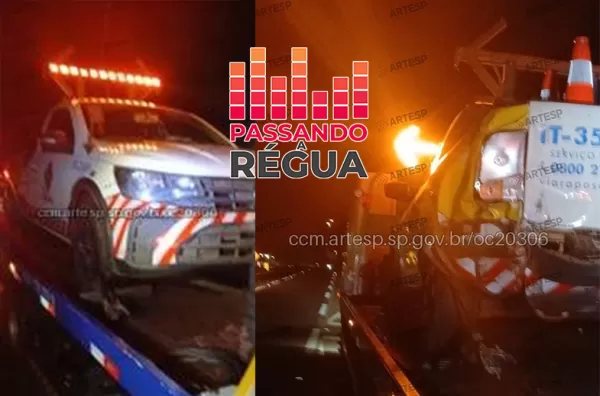 Veículo da Inspeção de Tráfego é atingido por carro que fugiu após colisão na Rodovia Mello Peixoto, em Ourinhos