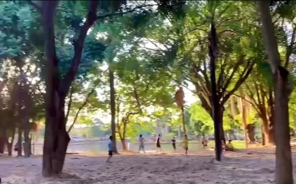 Prefeito Lucas Pocay mostra vídeo de famílias aproveitando a "Praia do Lago da Fapi" em Ourinhos