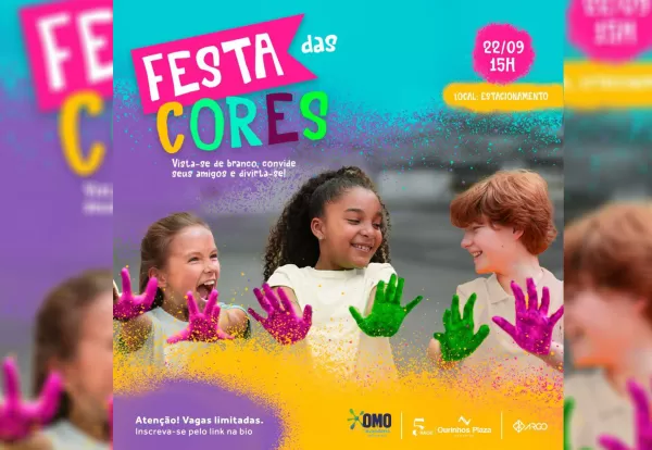 Ourinhos Plaza Shopping celebra “Festa das Cores” neste domingo, 22