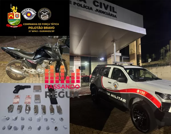 Força Tática apreende adolescentes por roubo de moto em Canitar; um segue detido por tráfico em Ourinhos