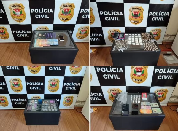 Operação integrada prende seis pessoas por tráfico em Santa Cruz do Rio Pardo; quatro flagrantes são registrados