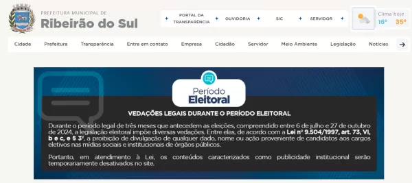 Justiça Eleitoral condena, com multa de R$ 5.320,50, prefeita de Ribeirão do Sul por publicidade institucional indevida