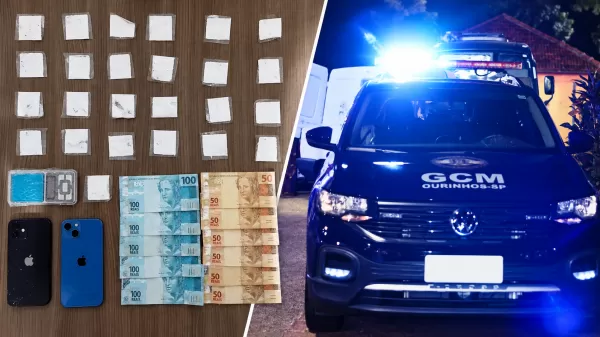Homem tenta fugir da GCM, provoca colisão e acaba preso por tráfico em Ourinhos