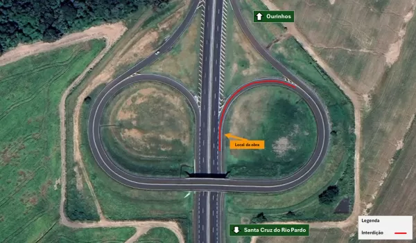 Alça de acesso à SP-327 será interditada nesta sexta-feira, 19, em Santa Cruz do Pardo 