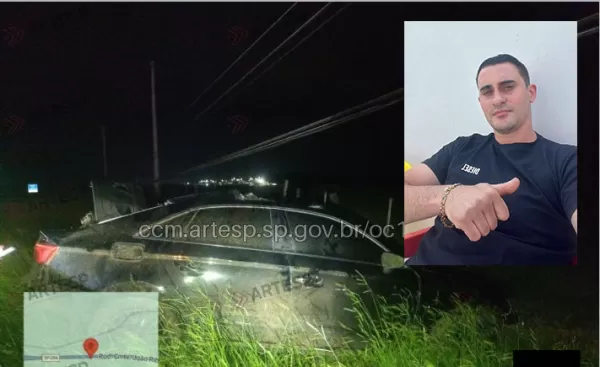 Choque contra poste na SP-294 mata jovem após capotamento em Pompeia 
