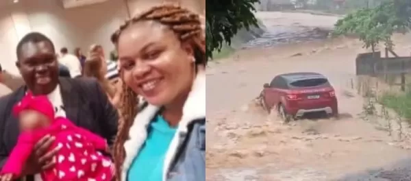 Casal estrangeiro e bebê morrem após carro ser arrastado pela enxurrada durante forte chuva em SC