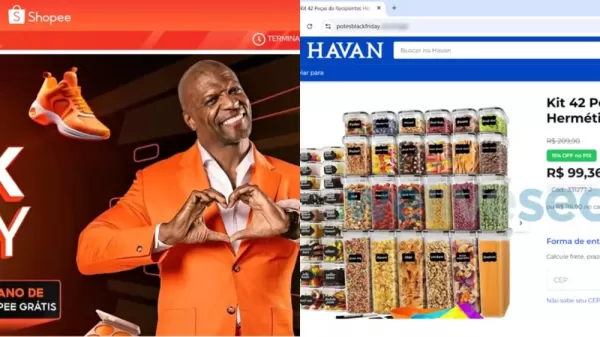 Golpistas criam lojas falsas da Shopee e Havan durante a Black Friday; saiba como se proteger