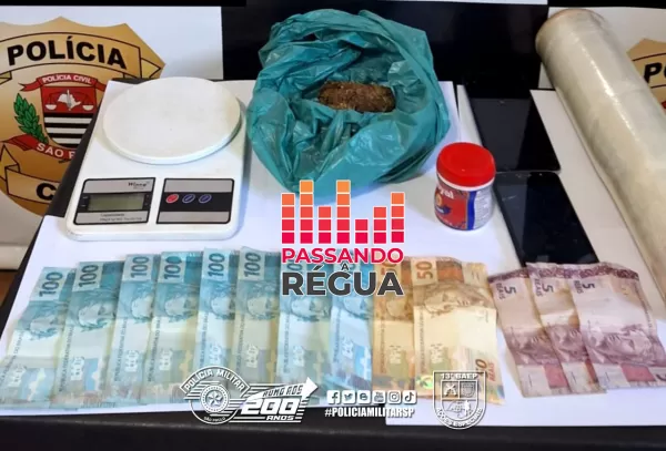 Homem de 28 anos é preso acusado de tráfico de drogas no Jardim Quebec em Ourinhos