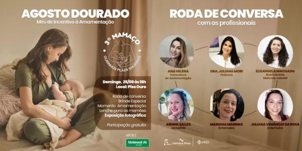 Ourinhos Plaza Shopping celebra Agosto Dourado com evento especial de incentivo à amamentação