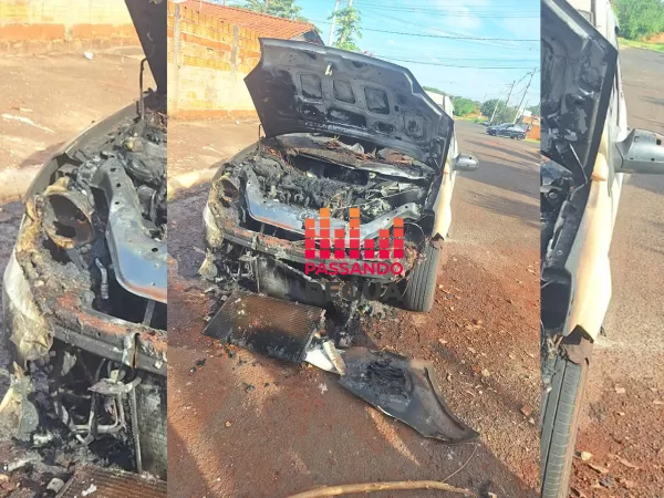 Carro pega fogo com mãe e dois filhos em Ourinhos e família pede ajuda após perda total do veículo