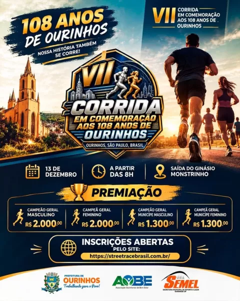 Ourinhos se prepara para uma virada de quase 20 horas com esporte, lazer e solidariedade