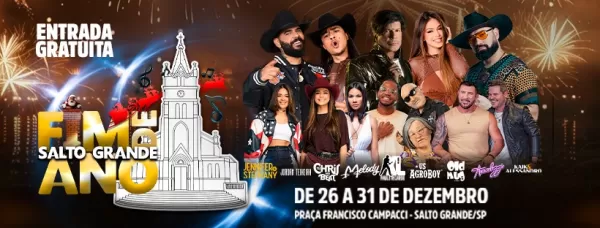 Salto Grande anuncia programação especial de shows gratuitos no fim de ano, com o retorno de Paulo Ricardo no dia 26