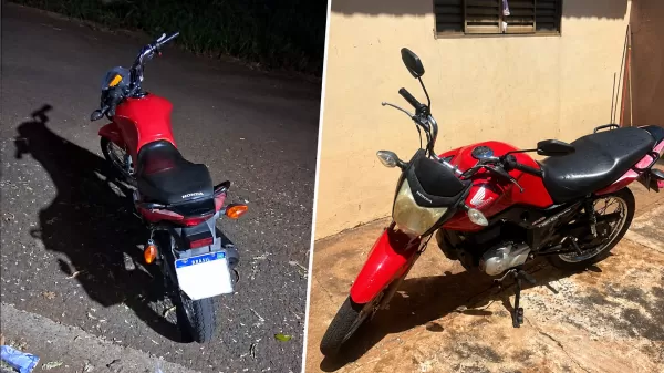 Polícia Militar encontra no Distrito Industrial de Ourinhos moto furtada na Vila Musa; veículo estava abandonado e com peças faltando