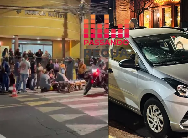 Homem é atropelado por carro no Centro de Ourinhos
