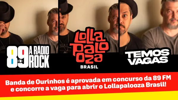 Banda de Ourinhos é aprovada em concurso da 89 FM e concorre a vaga para abrir o Lollapalooza Brasil
