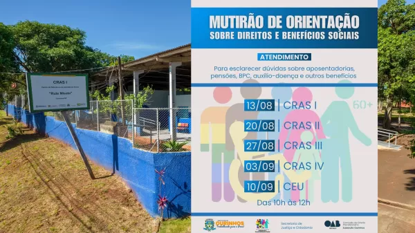 Prefeitura de Ourinhos anuncia mutirão de orientação jurídica nos CRAS a partir do dia 13