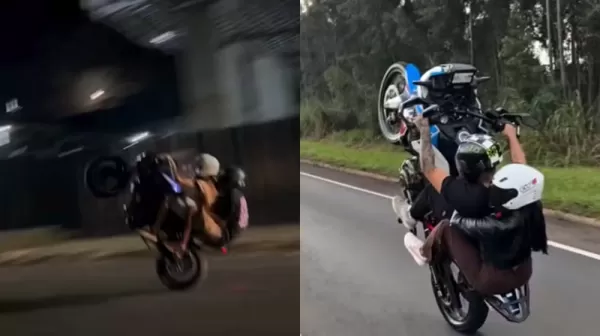 Operação conjunta da Polícia Civil e Militar mira grupo de motociclistas que empinavam motos no Paraná 