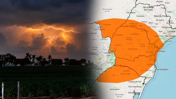 INMET volta a colocar região de Ourinhos em área de perigo para tempestades neste sábado, 19