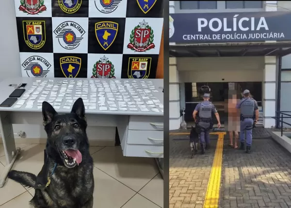 Homem é preso com mais de 200 porções de drogas após perseguição em Santa Cruz do Rio Pardo