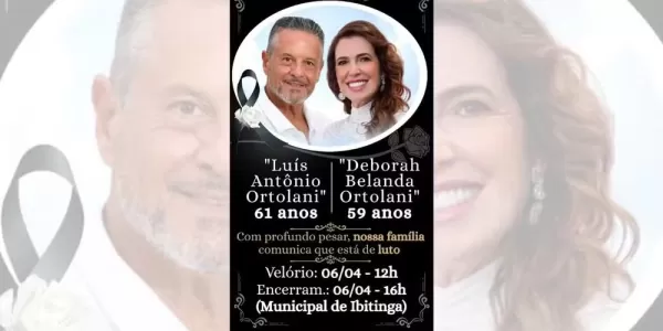 Casal de empresários morto em queda de avião no RS é sepultado em Ibitinga 