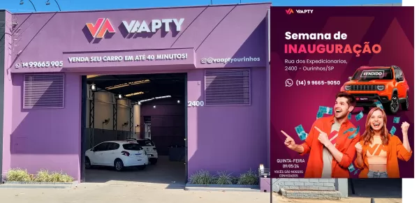 "Vaapty" chega a Ourinhos, revolucionando o mercado automotivo; venda do seu carro em minutos  