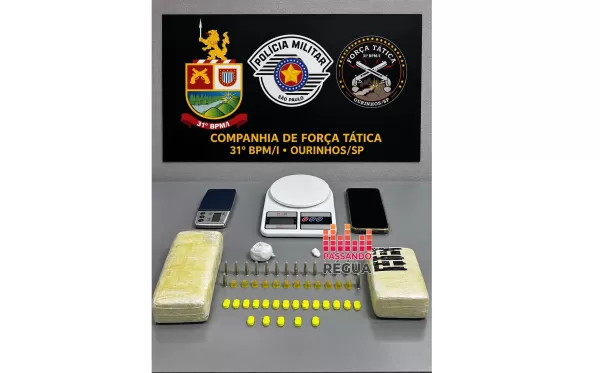 Homem é preso com mais de 1,4 kg de drogas durante ação da Força Tática em Ourinhos
