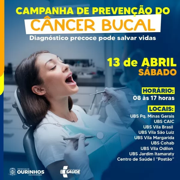 Prefeitura de Ourinhos realiza hoje (13) Campanha de Prevenção do Câncer Bucal