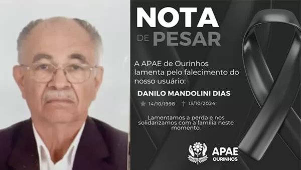 Morrem Danilo Mandolini Dias aos 33 anos e Manoel Rocha da Silva aos 88 anos