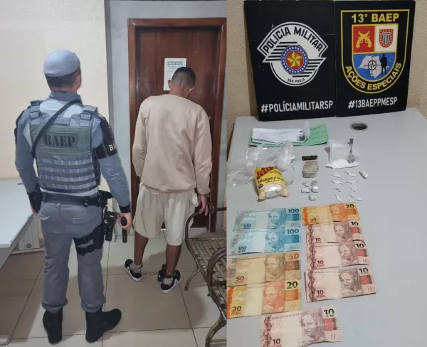 Equipe K9 do 13° BAEP prende traficante na saidinha junina em Ourinhos 