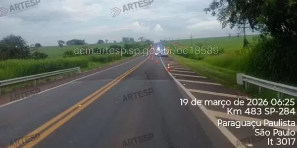 Pedestre morre atropelado na SP-284 e motorista foge sem prestar socorro