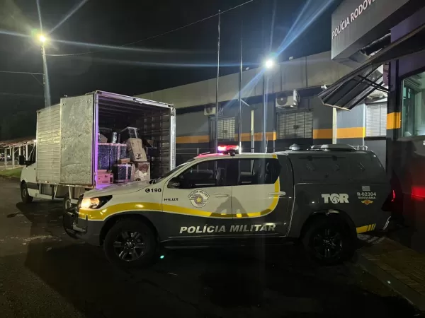 TOR apreende carga de eletrônicos avaliada em R$ 2 milhões na SP-270 em Salto Grande