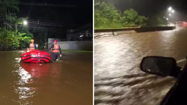 Duas pessoas morrem após naufrágio durante temporal em Ubatuba