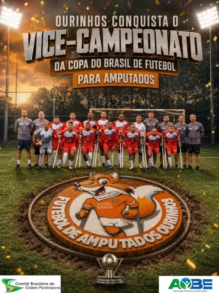 Ourinhos conquista o vice-campeonato da Copa do Brasil de futebol para amputados
