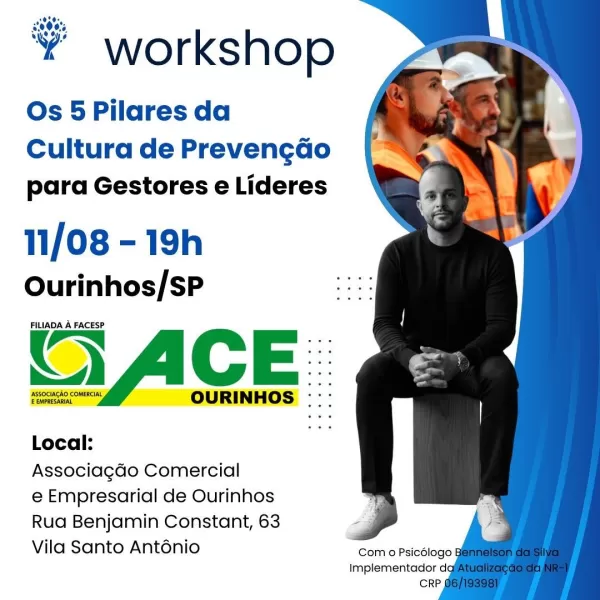 ACE Ourinhos promove workshop sobre os cinco pilares da cultura de prevenção