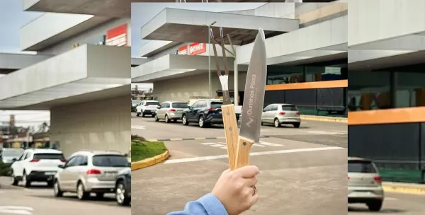 Ourinhos Plaza Shopping presenteia clientes com kit churrasco personalizado no Dia dos Pais