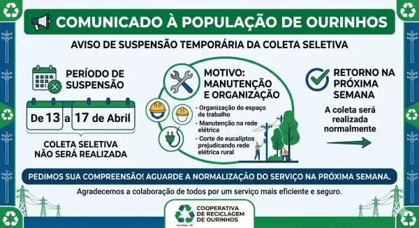 Coleta seletiva é suspensa em Ourinhos para manutenção e reorganização