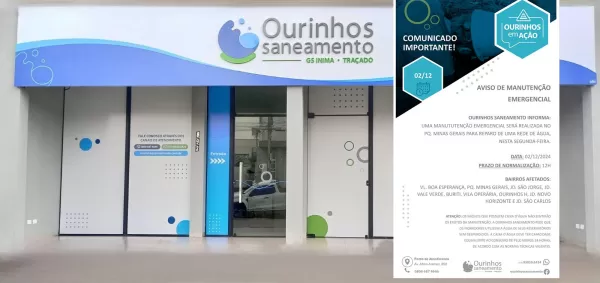 Ourinhos Saneamento realiza manutenção emergencial nesta segunda-feira, 2