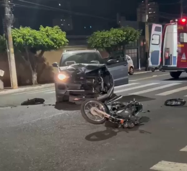 Motociclista fica ferido em acidente na Jacinto Sá em Ourinhos