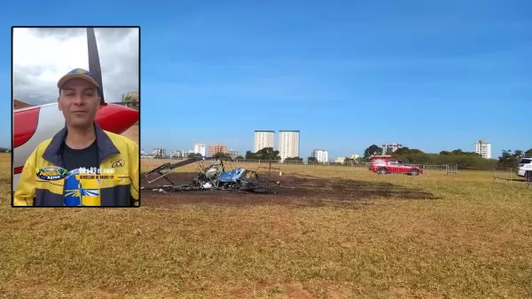 Piloto morre em queda de avião de pequeno porte em Bauru