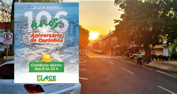 Comércio de Ourinhos abre das 9h às 22h nesta sexta-feira (13) aniversário da cidade 