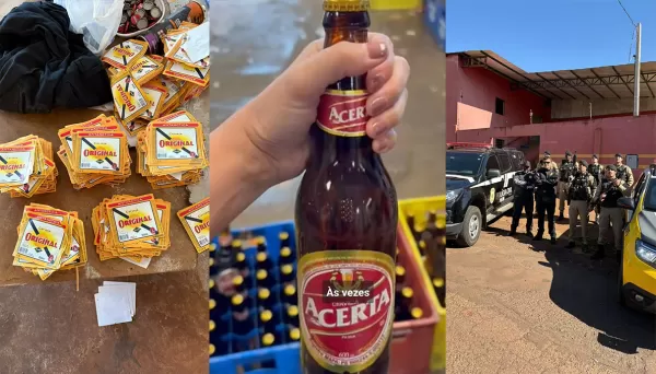 PCPR e PMPR prendem sete pessoas e apreendem mais de 22 mil garrafas de cerveja falsificada em Cambará