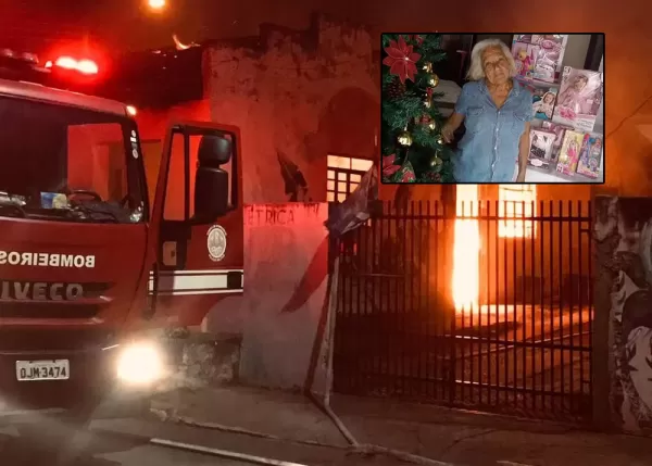 Idosa é encontrada carbonizada na cama após incêndio em casa no interior de SP