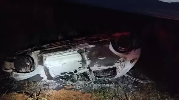 Motorista morre carbonizado em acidente na zona rural de Arco-Íris