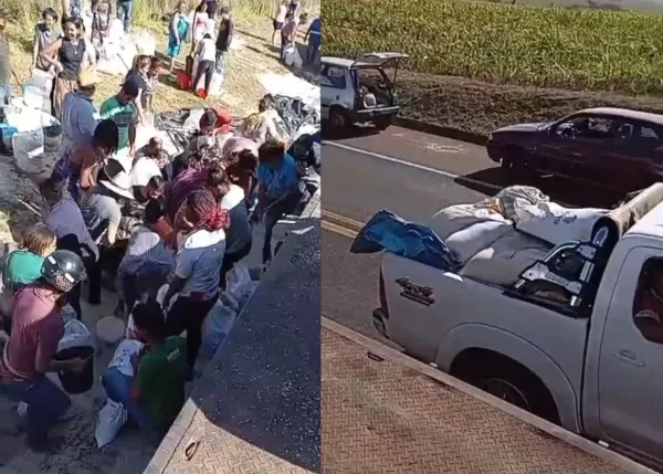PRF apreende saqueadores de carga de arroz em Andirá