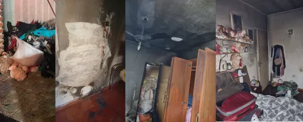 Moradora de Ourinhos pede ajuda após incêndio provocado por raio destruir parte da casa