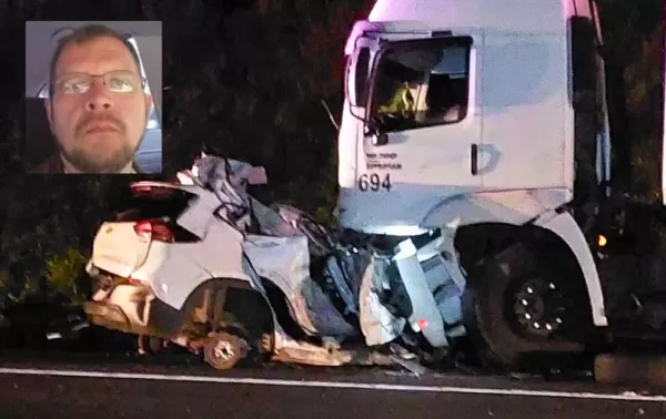 Médico de 51 anos morre em grave acidente entre SUV e caminhão na Rodovia Lourenço Lozano